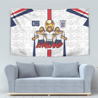 Custom England Football Tapestry Three Lions Trophy St George Cross DT05 - Polynesian Pride