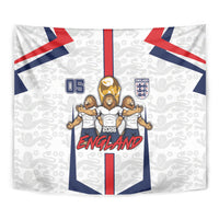 Custom England Football Tapestry Three Lions Trophy St George Cross DT05 - Polynesian Pride