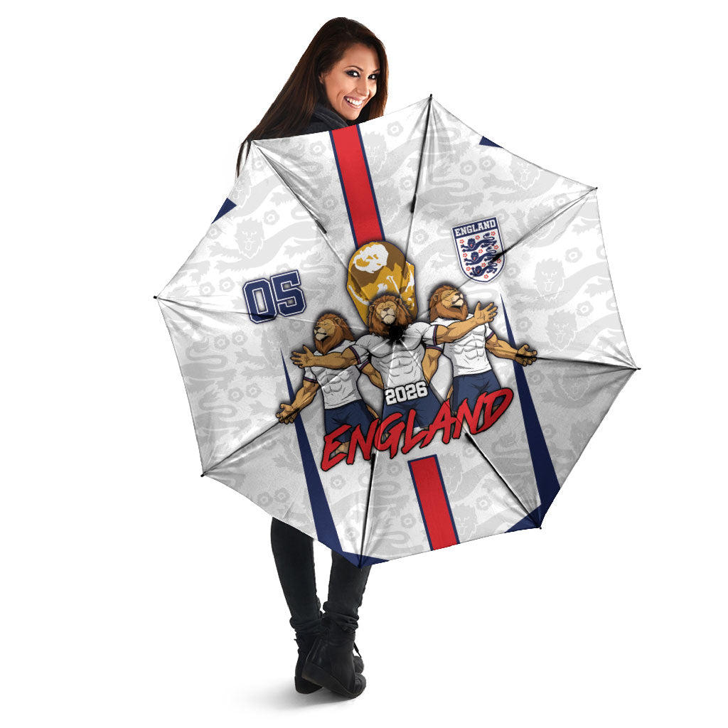 Custom England Football Umbrella Three Lions Trophy St George Cross DT05 - Polynesian Pride