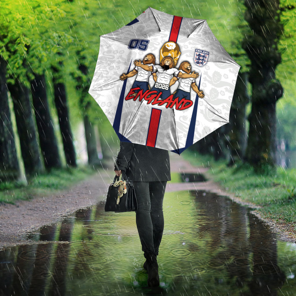 Custom England Football Umbrella Three Lions Trophy St George Cross DT05 - Polynesian Pride