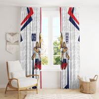 Custom England Football Window Curtain Three Lions Trophy St George Cross DT05 - Polynesian Pride