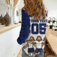 Custom England Football Women Casual Shirt Three Lions Trophy St George Cross DT05 - Polynesian Pride