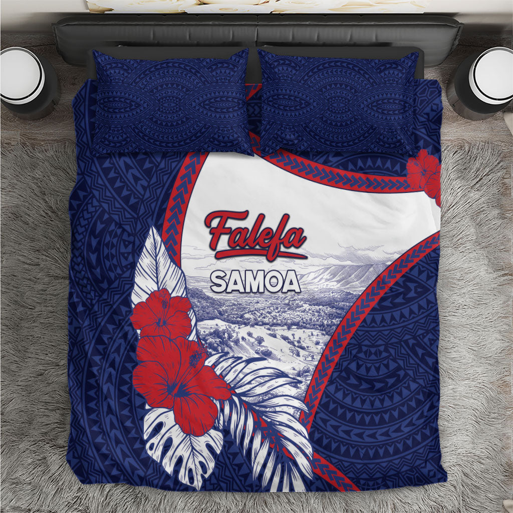 Falefa Samoa Village Bedding Set Valley Polynesian Tribal Hibiscus Floral