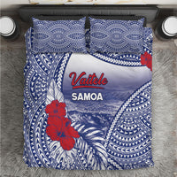 Vaitele Samoa Village Bedding Set Falefa Valley Polynesian Tribal Hibiscus Floral DT05 White - Polynesian Pride