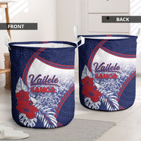 Vailele Samoa Village Laundry Basket Map Polynesian Tribal Hibiscus Floral DT05 - Polynesian Pride