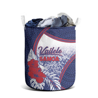 Vailele Samoa Village Laundry Basket Map Polynesian Tribal Hibiscus Floral DT05 - Polynesian Pride