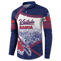Personalised Vailele Samoa Village Button Sweatshirt Map Polynesian Tribal Hibiscus Floral DT05 - Polynesian Pride