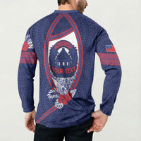 Personalised Vailele Samoa Village Button Sweatshirt Map Polynesian Tribal Hibiscus Floral DT05 - Polynesian Pride