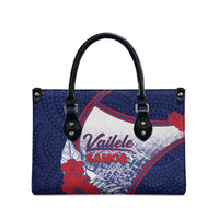 Vailele Samoa Village Leather Bag Map Polynesian Tribal Hibiscus Floral DT05 - Polynesian Pride