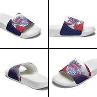 Vailele Samoa Village Slide Sandals Map Polynesian Tribal Hibiscus Floral DT05 - Polynesian Pride