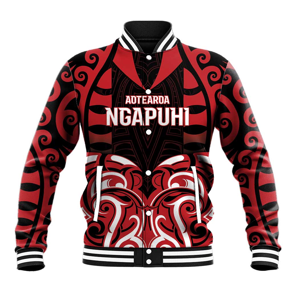 Custom Aotearoa Ngapuhi Baseball Jacket Maori Pattern New Zealand DT05 Unisex Red - Polynesian Pride
