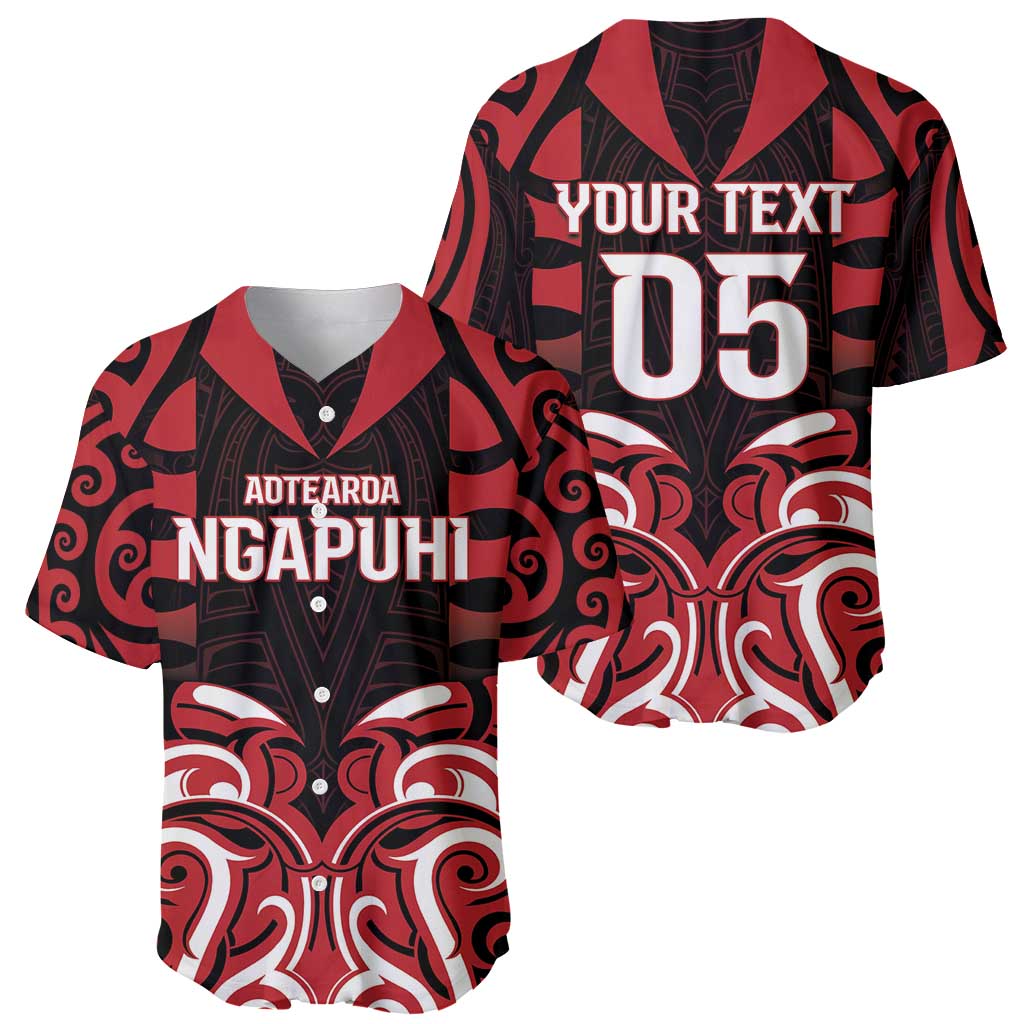 Custom Aotearoa Ngapuhi Baseball Jersey Maori Pattern New Zealand - Polynesian Pride
