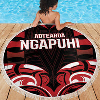 Aotearoa Ngapuhi Beach Blanket Maori Pattern New Zealand DT05 - Polynesian Pride