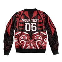 Custom Aotearoa Ngapuhi Bomber Jacket Maori Pattern New Zealand - Polynesian Pride