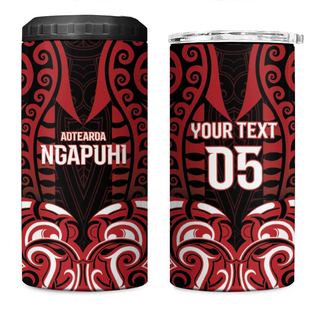 Custom Aotearoa Ngapuhi 4 in 1 Can Cooler Tumbler Maori Pattern New Zealand DT05 One Size: 16 oz Red - Polynesian Pride