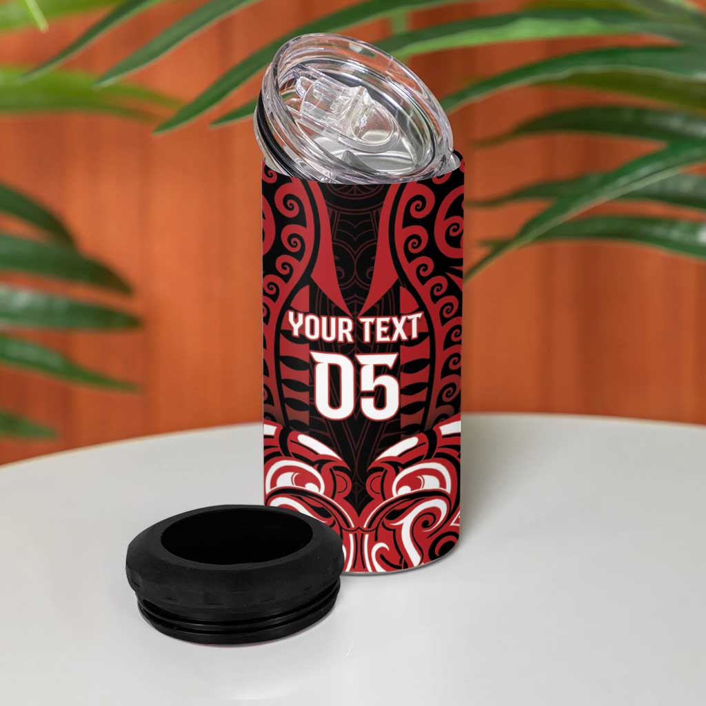 Custom Aotearoa Ngapuhi 4 in 1 Can Cooler Tumbler Maori Pattern New Zealand DT05 - Polynesian Pride