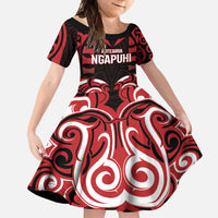 Custom Aotearoa Ngapuhi Family Matching Off Shoulder Maxi Dress and Hawaiian Shirt Maori Pattern New Zealand - Polynesian Pride