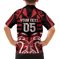 Custom Aotearoa Ngapuhi Family Matching Short Sleeve Bodycon Dress and Hawaiian Shirt Maori Pattern New Zealand - Polynesian Pride