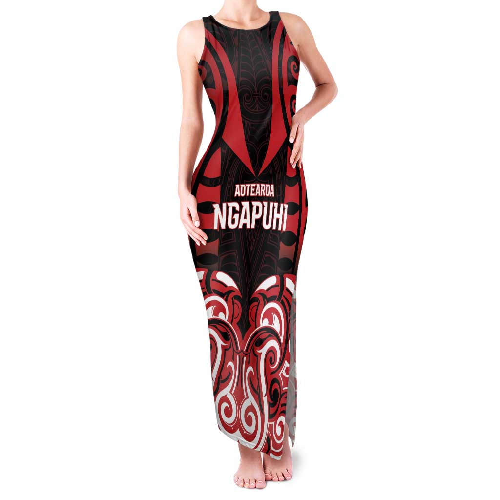 Custom Aotearoa Ngapuhi Family Matching Tank Maxi Dress and Hawaiian Shirt Maori Pattern New Zealand - Polynesian Pride