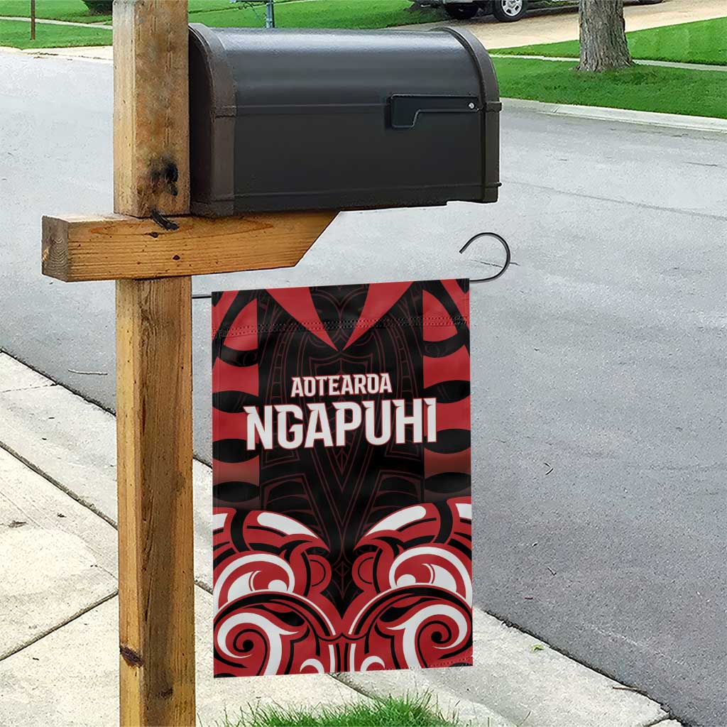 Aotearoa Ngapuhi Garden Flag Maori Pattern New Zealand - Polynesian Pride
