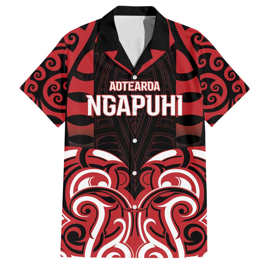Custom Aotearoa Ngapuhi Hawaiian Shirt Maori Pattern New Zealand DT05 Red - Polynesian Pride