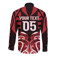 Custom Aotearoa Ngapuhi Long Sleeve Button Shirt Maori Pattern New Zealand DT05 - Polynesian Pride