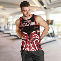 Custom Aotearoa Ngapuhi Men Tank Top Maori Pattern New Zealand DT05 Red - Polynesian Pride