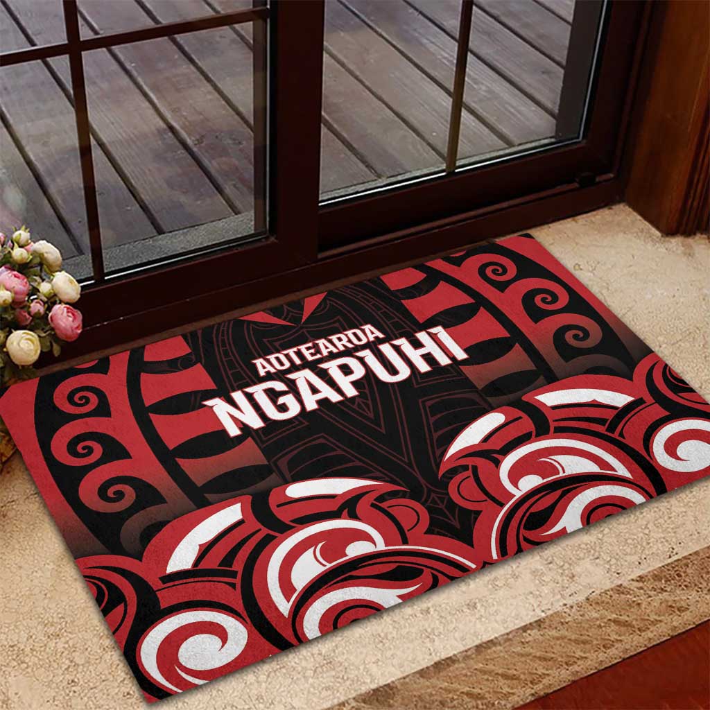 Aotearoa Ngapuhi Rubber Doormat Maori Pattern New Zealand DT05 - Polynesian Pride