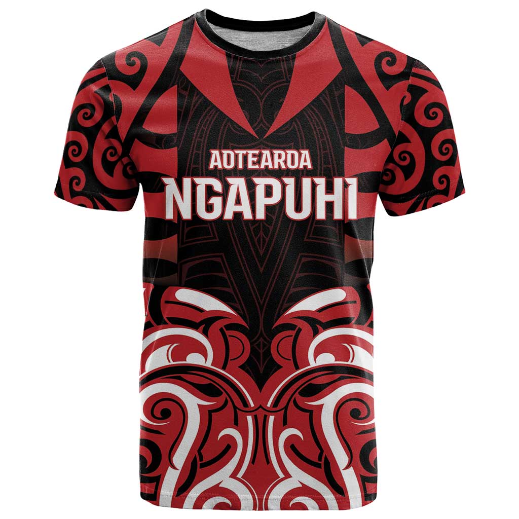 Custom Aotearoa Ngapuhi T Shirt Maori Pattern New Zealand - Polynesian Pride