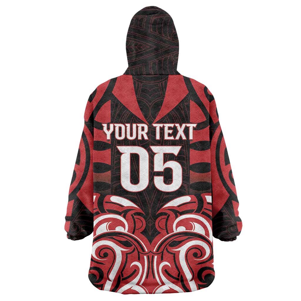 Custom Aotearoa Ngapuhi Wearable Blanket Hoodie Maori Pattern New Zealand DT05 - Polynesian Pride