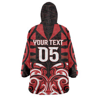 Custom Aotearoa Ngapuhi Wearable Blanket Hoodie Maori Pattern New Zealand DT05 - Polynesian Pride