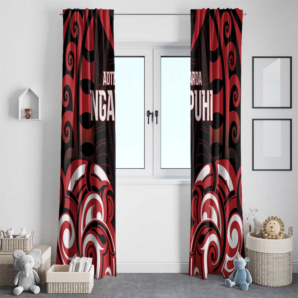 Aotearoa Ngapuhi Window Curtain Maori Pattern New Zealand - Polynesian Pride
