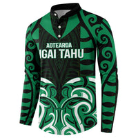 Custom Aotearoa Ngai Tahu Button Sweatshirt Maori Pattern New Zealand DT05 - Polynesian Pride