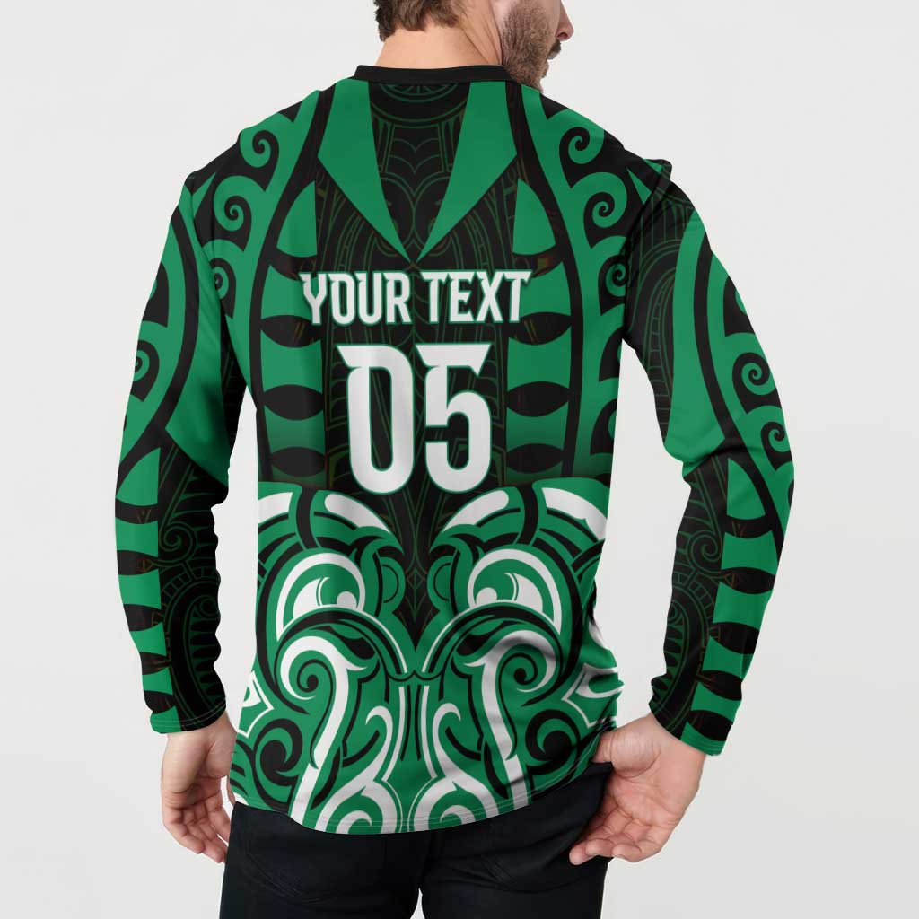 Custom Aotearoa Ngai Tahu Button Sweatshirt Maori Pattern New Zealand DT05 - Polynesian Pride