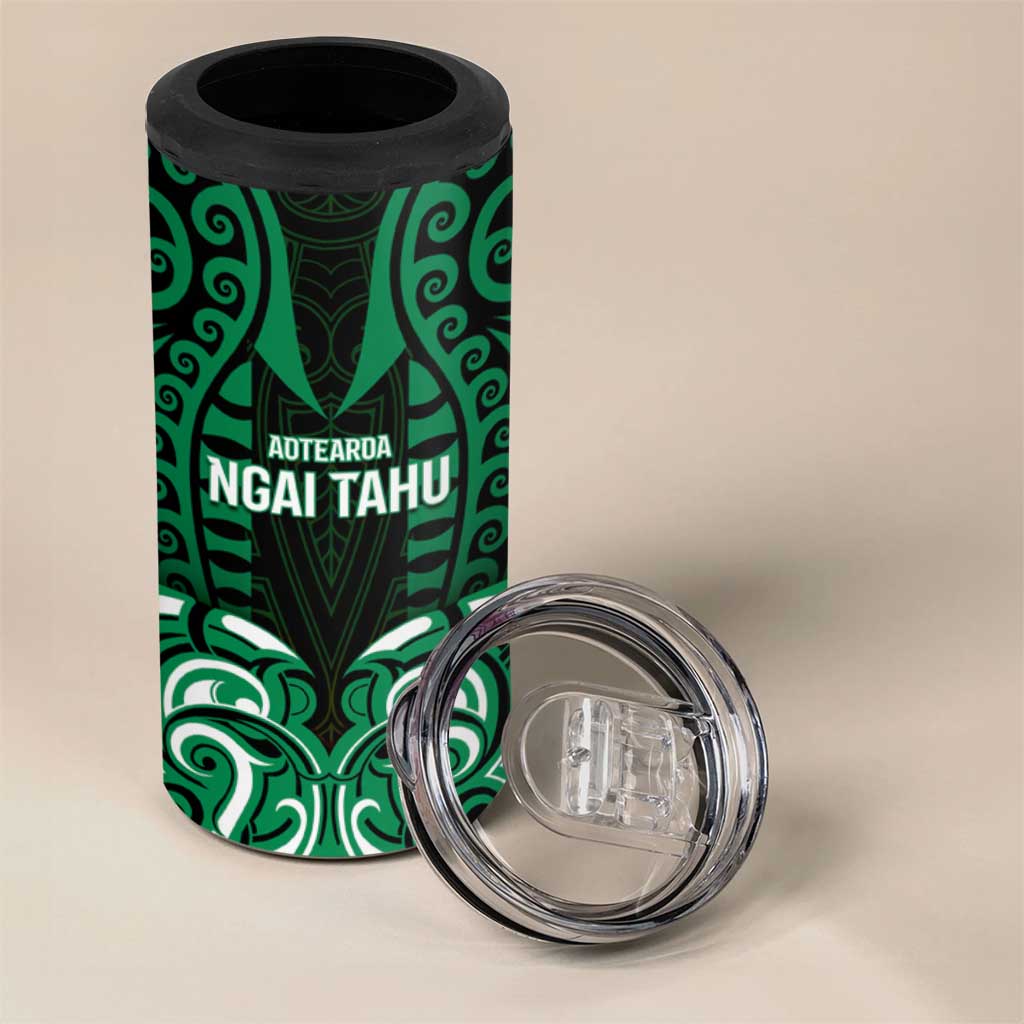 Custom Aotearoa Ngai Tahu 4 in 1 Can Cooler Tumbler Maori Pattern New Zealand DT05 - Polynesian Pride
