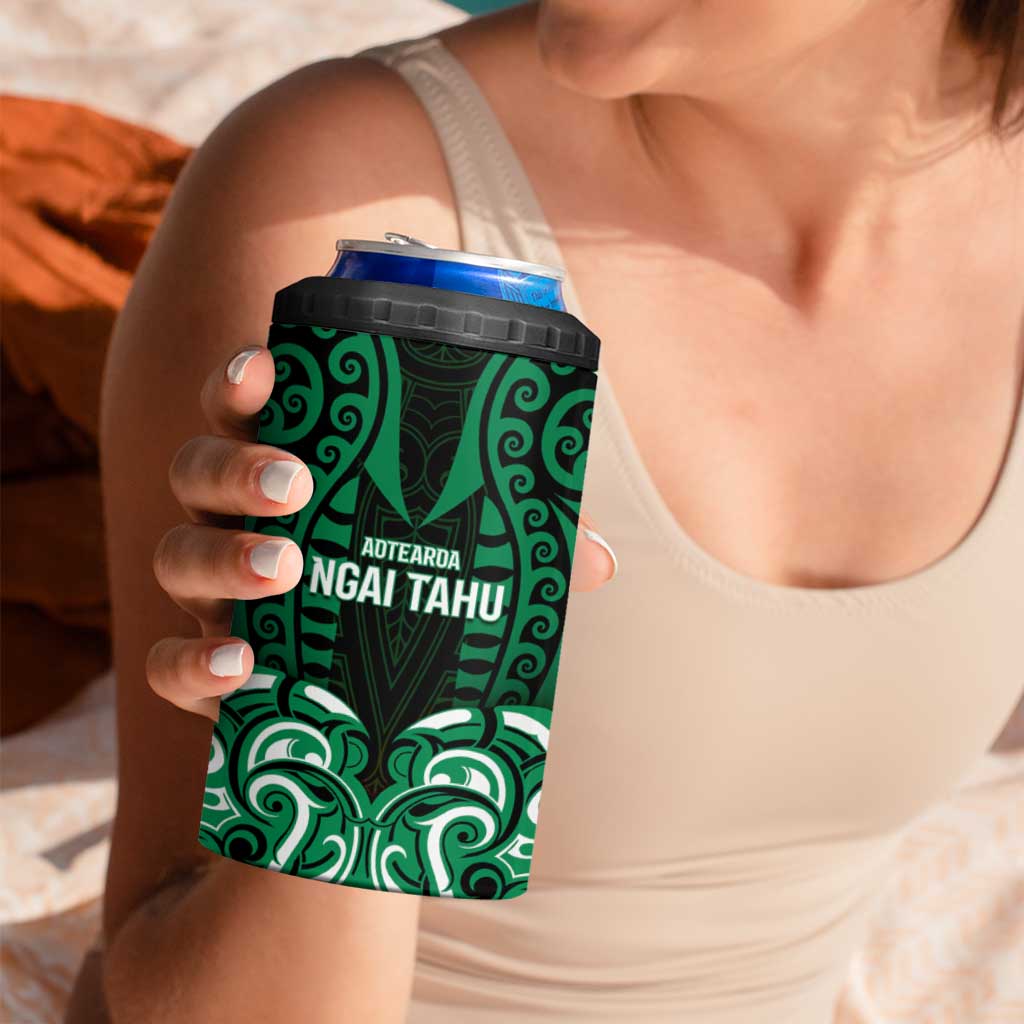 Custom Aotearoa Ngai Tahu 4 in 1 Can Cooler Tumbler Maori Pattern New Zealand DT05 - Polynesian Pride