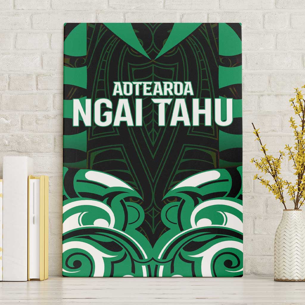 Aotearoa Ngai Tahu Canvas Wall Art Maori Pattern New Zealand DT05 Without Frame Green - Polynesian Pride