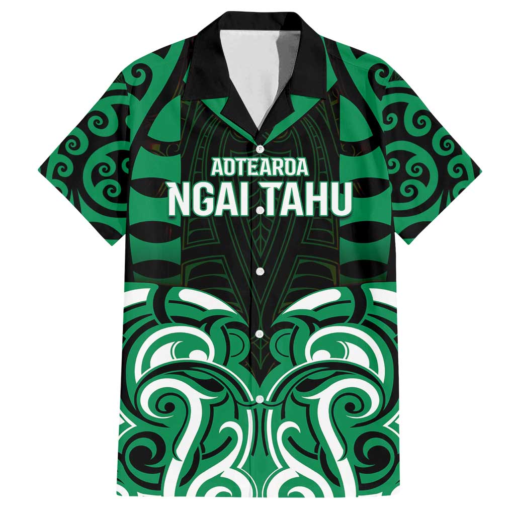 Custom Aotearoa Ngai Tahu Family Matching Off Shoulder Short Dress and Hawaiian Shirt Maori Pattern New Zealand - Polynesian Pride