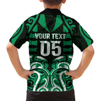 Custom Aotearoa Ngai Tahu Family Matching Short Sleeve Bodycon Dress and Hawaiian Shirt Maori Pattern New Zealand - Polynesian Pride