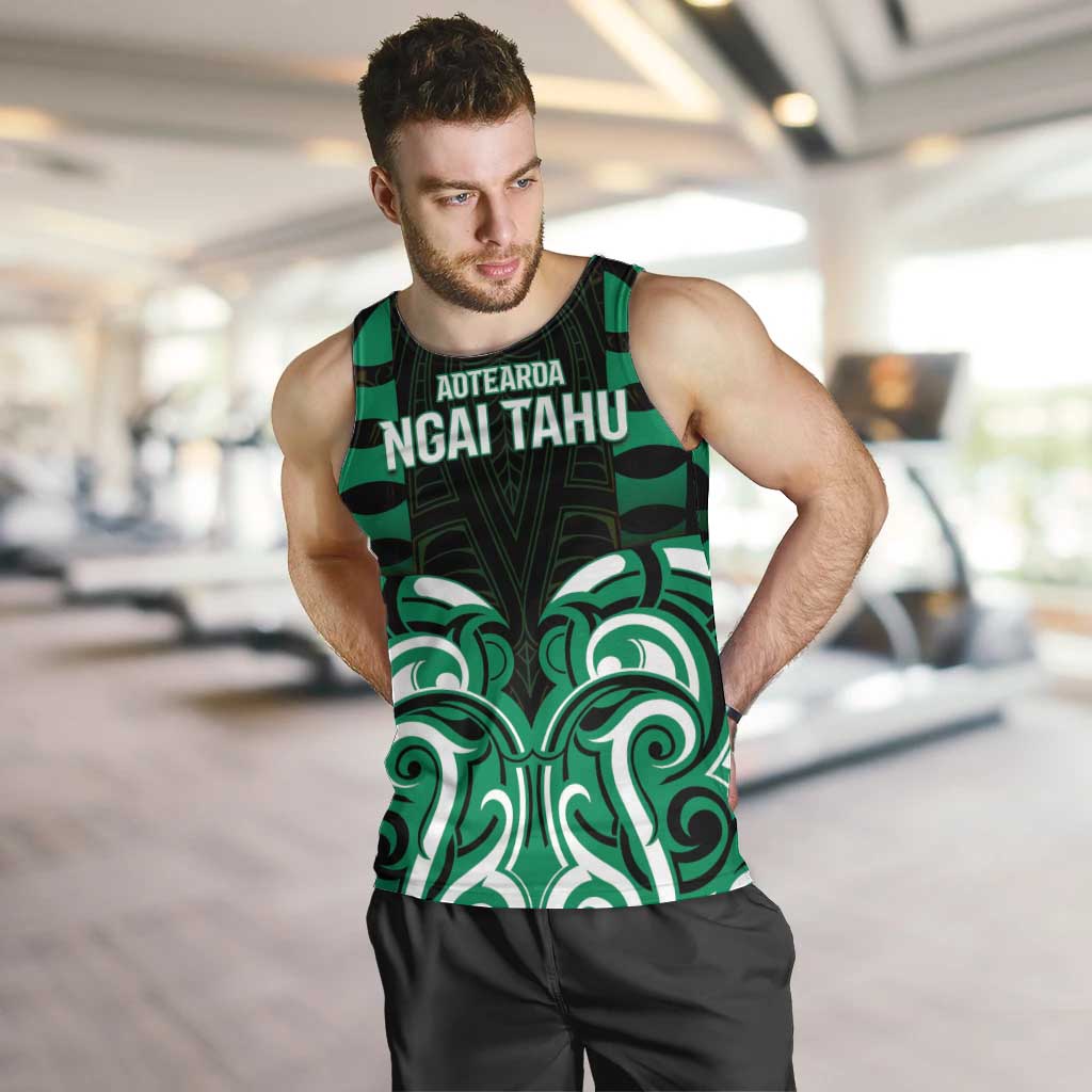 Custom Aotearoa Ngai Tahu Men Tank Top Maori Pattern New Zealand DT05 Green - Polynesian Pride