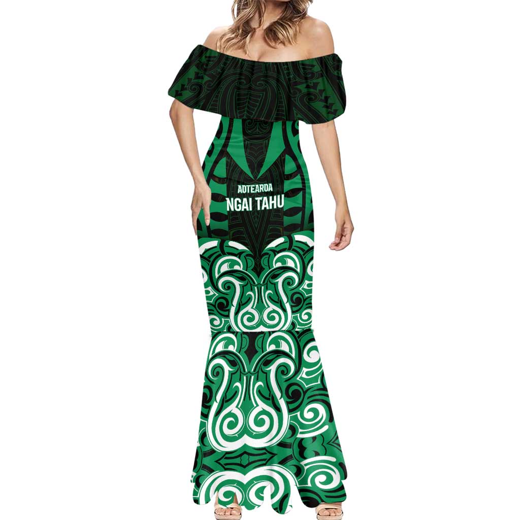 Custom Aotearoa Ngai Tahu Mermaid Dress Maori Pattern New Zealand - Polynesian Pride