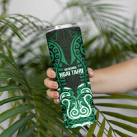 Custom Aotearoa Ngai Tahu Skinny Tumbler Maori Pattern New Zealand - Polynesian Pride