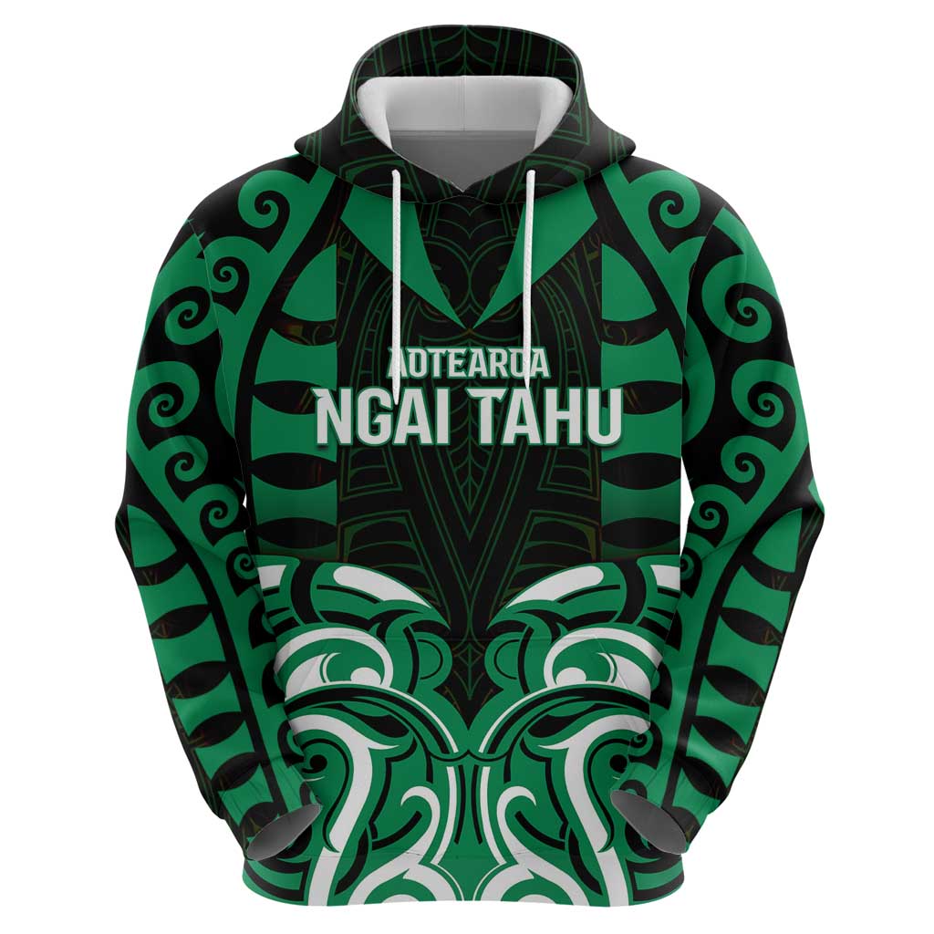 Custom Aotearoa Ngai Tahu Zip Hoodie Maori Pattern New Zealand - Polynesian Pride
