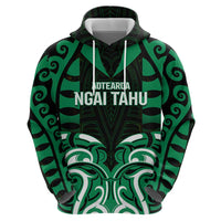 Custom Aotearoa Ngai Tahu Zip Hoodie Maori Pattern New Zealand - Polynesian Pride