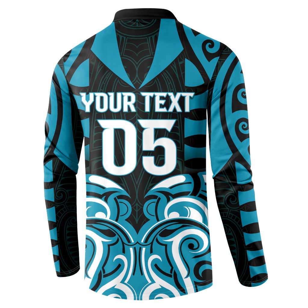 Custom Aotearoa Ngati Porou Button Sweatshirt Maori Pattern New Zealand DT05 - Polynesian Pride