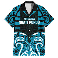 Custom Aotearoa Ngati Porou Family Matching Off Shoulder Maxi Dress and Hawaiian Shirt Maori Pattern New Zealand - Polynesian Pride