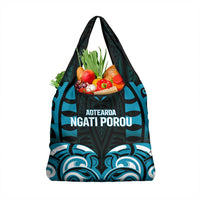 Aotearoa Ngati Porou Grocery Bag Maori Pattern New Zealand DT05 1-pack One Size Blue - Polynesian Pride