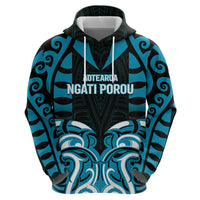 Custom Aotearoa Ngati Porou Hoodie Maori Pattern New Zealand - Polynesian Pride