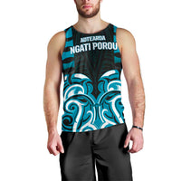 Custom Aotearoa Ngati Porou Men Tank Top Maori Pattern New Zealand - Polynesian Pride