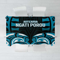 Aotearoa Ngati Porou Tablecloth Maori Pattern New Zealand DT05 Blue - Polynesian Pride